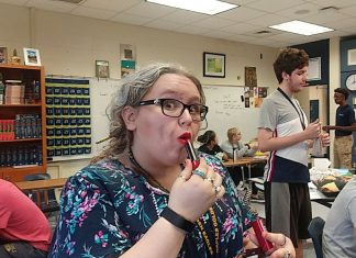 Students get gray on Senior Citizen Day