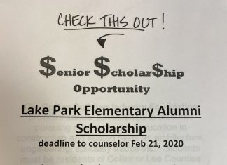 Lake Park Elementary scholarship opportunity for seniors
