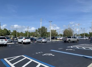 Student parking lot at NHS: A lot goes down in the lot