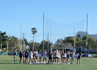 The girls lacrosse team striving to reach state championship
