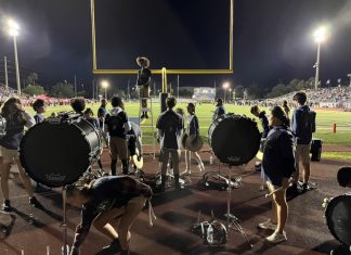 Golden Eagle Marching Band competing in the Florida Marching Band State Championships
